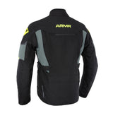 ARMR Kumaji 3.0 Waterproof Men’s Motorcycle Jacket Black Green Fluo