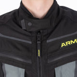 ARMR Kumaji 3.0 Waterproof Men’s Motorcycle Jacket Black Green Fluo