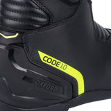 Oxford Code 1.0 Mid Dry2Dr Men’s Waterproof Motorcycle Boots Black / Fluo Yellow