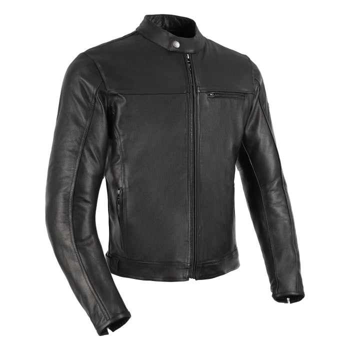 Oxford Walton 2.0 Men Motorcycle Leather Jacket Black
