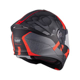 MT Genesis R Shift Motorcycle Modular Helmet Matt Black Red