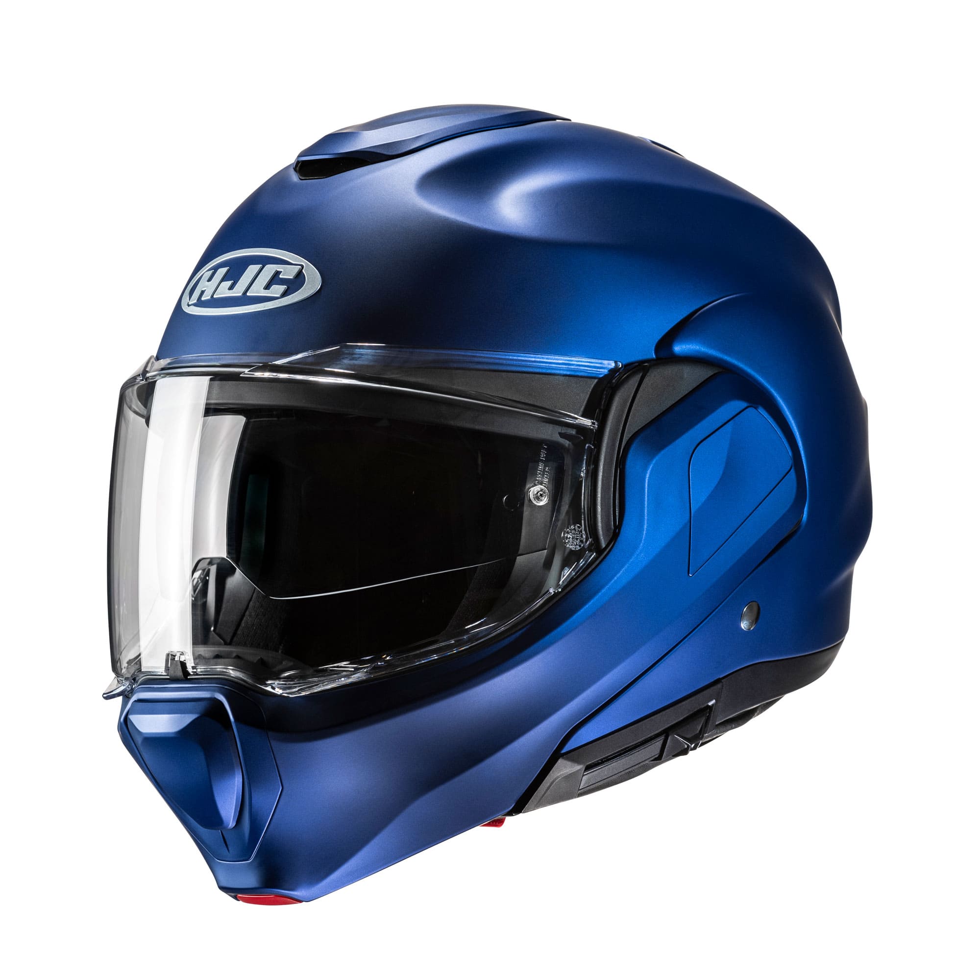 HJC F100 Plain Flip-up Modular Motorcycle Helmet – Metalllic Blue