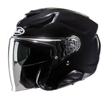 HJC F31 – Black open-face helmet with visor
