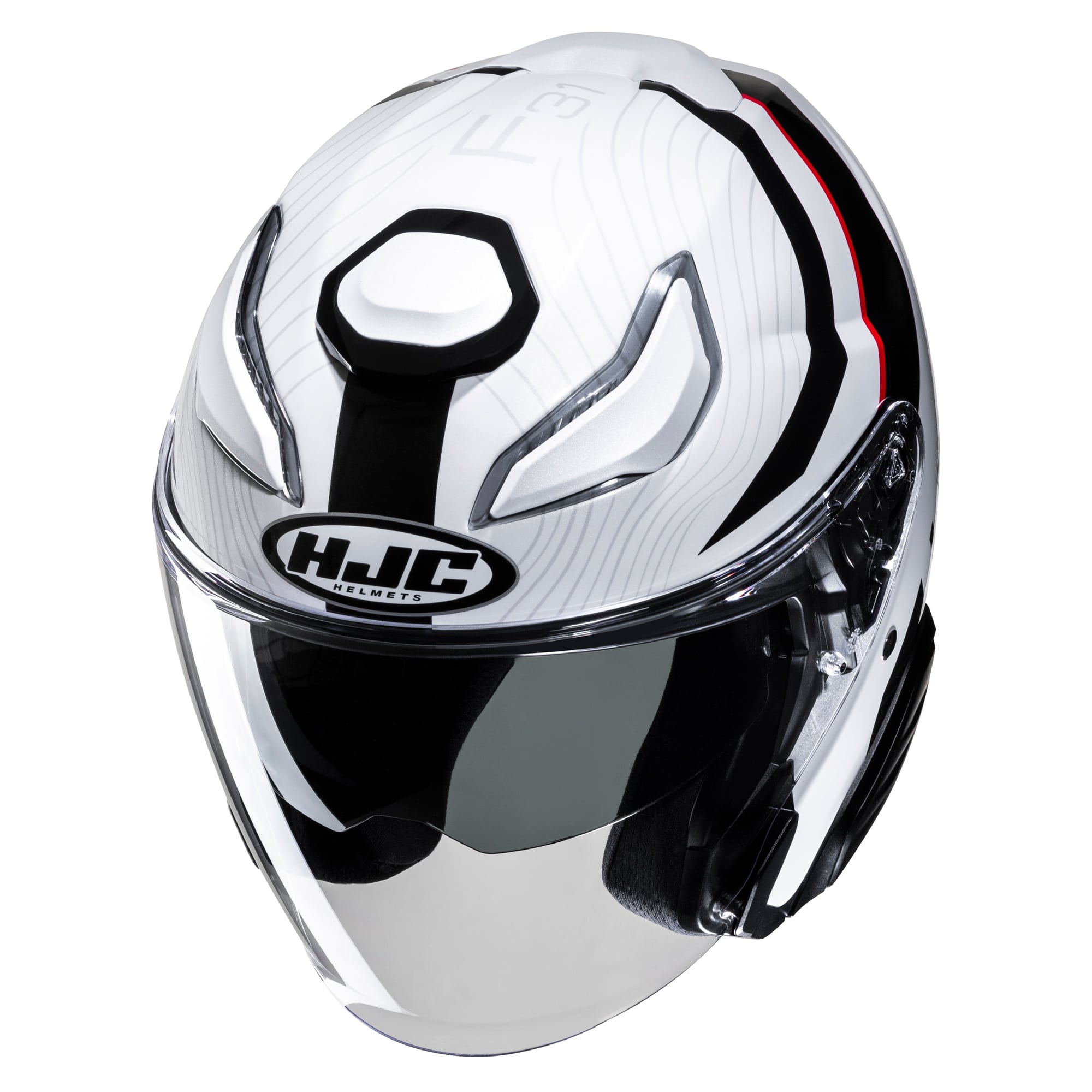 HJC F31 Naby MC3HSF Motorcycle Open Face Helmet Red