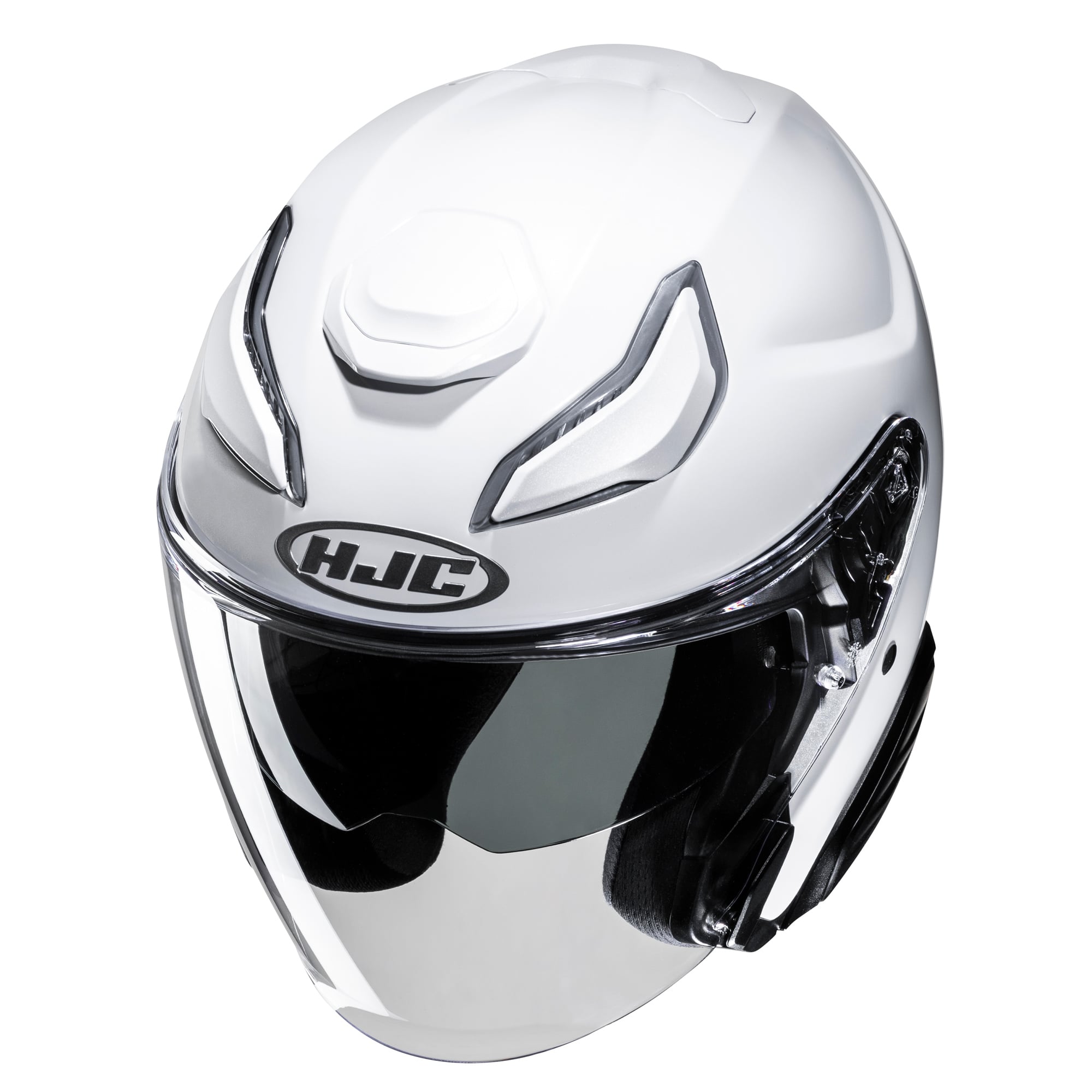 HJC F31 Plain Open Face Touring Helmet-Pearl White