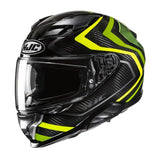 HJC F71 Carbon Nevio Motorbike Full Face Helmet – Yellow