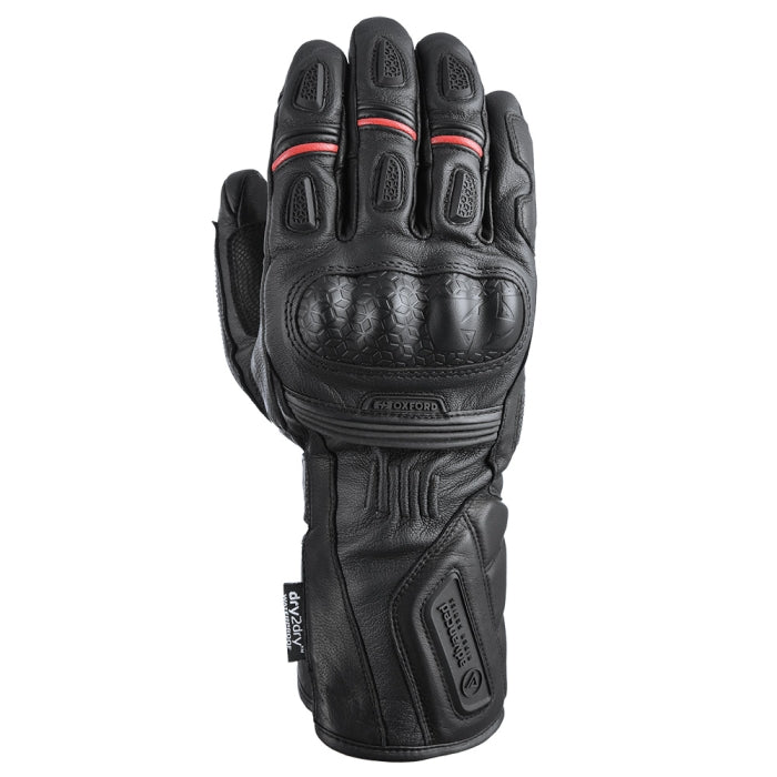 Oxford Mondial Dry2Dry Men's Long Waterproof Motorcycle Gloves Black maximomoto.uk!