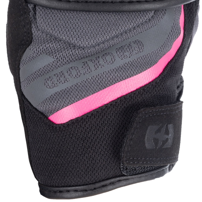 Oxford Dakar 1.0 Women’s Summer Motorcycle Glove Charcoal / Pink
