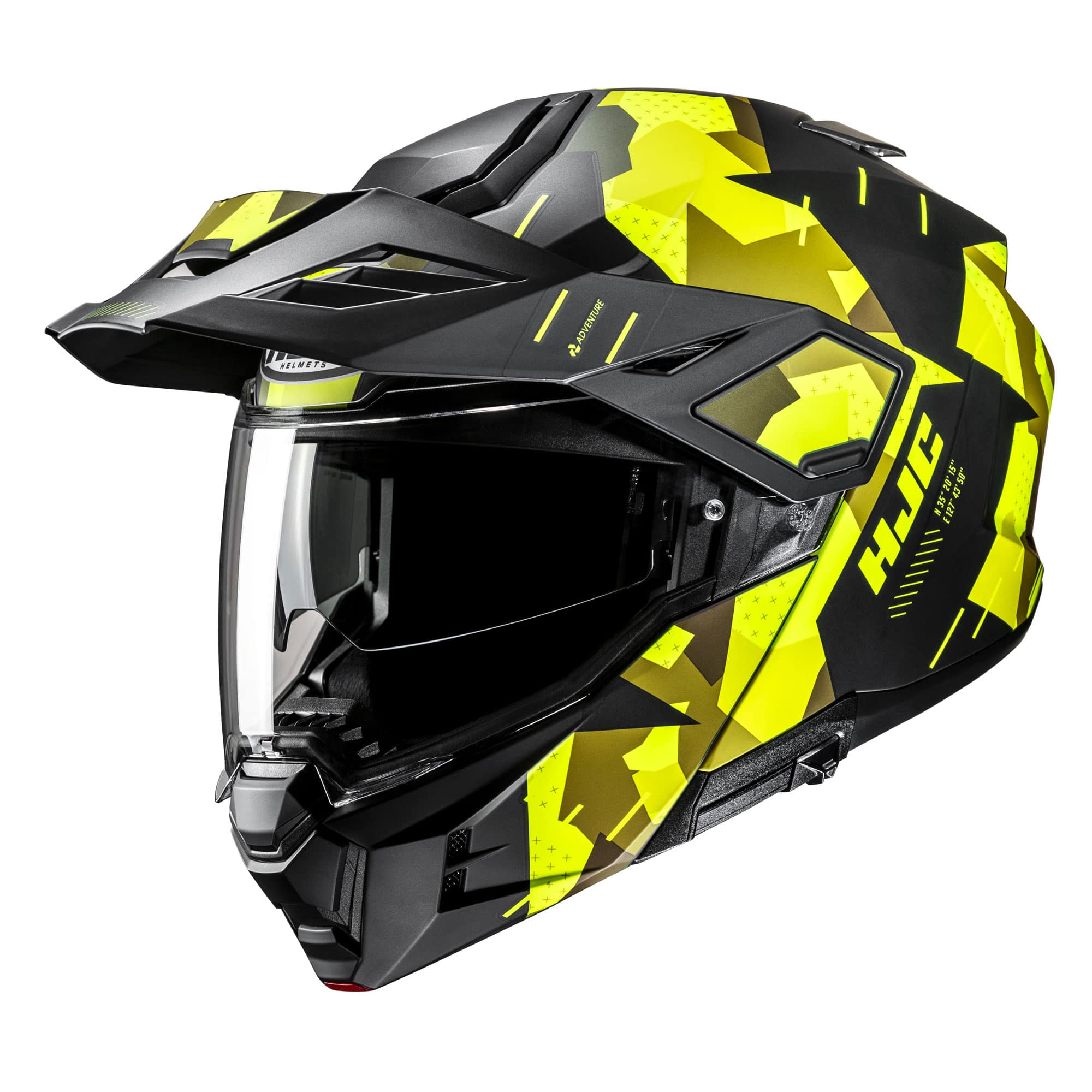 HJC I80 Roki Modular Flip-up Motorbike Helmet - Yellow