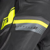 Oxford Cypher 1.0 Men’s Leather Motorcycle Jackets Black Yellow