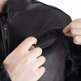 Oxford Henlow Men's Full-Grain Leather Motorcycle Jacket