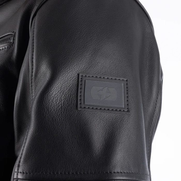Oxford Henlow Men's Full-Grain Leather Motorcycle Jacket
