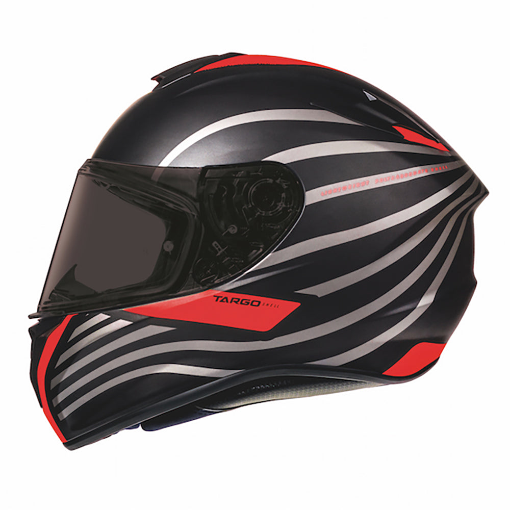MT Targo Doppler Touring Motercycle Helmets Matt Black Red maximomoto.uk!