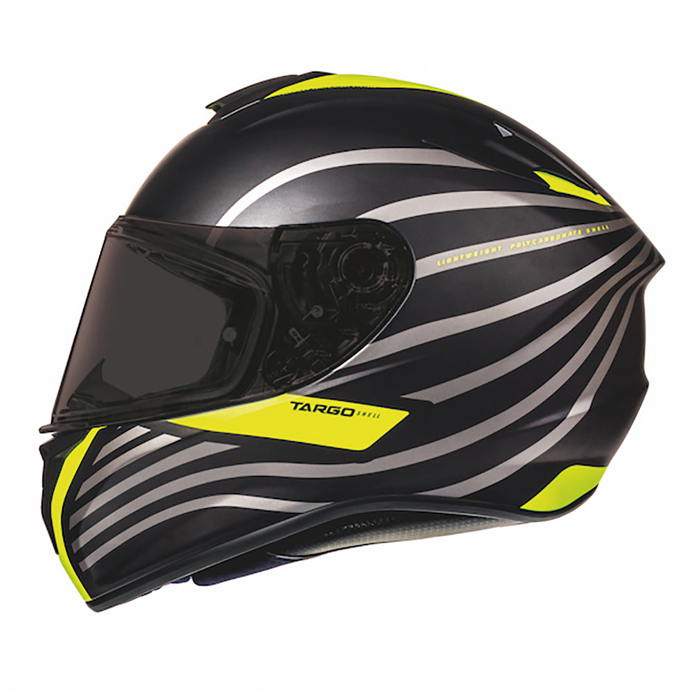 MT Targo Doppler Touring Motercycle Helmets Matt Matt Black Fluo Yellow maximomoto.uk!