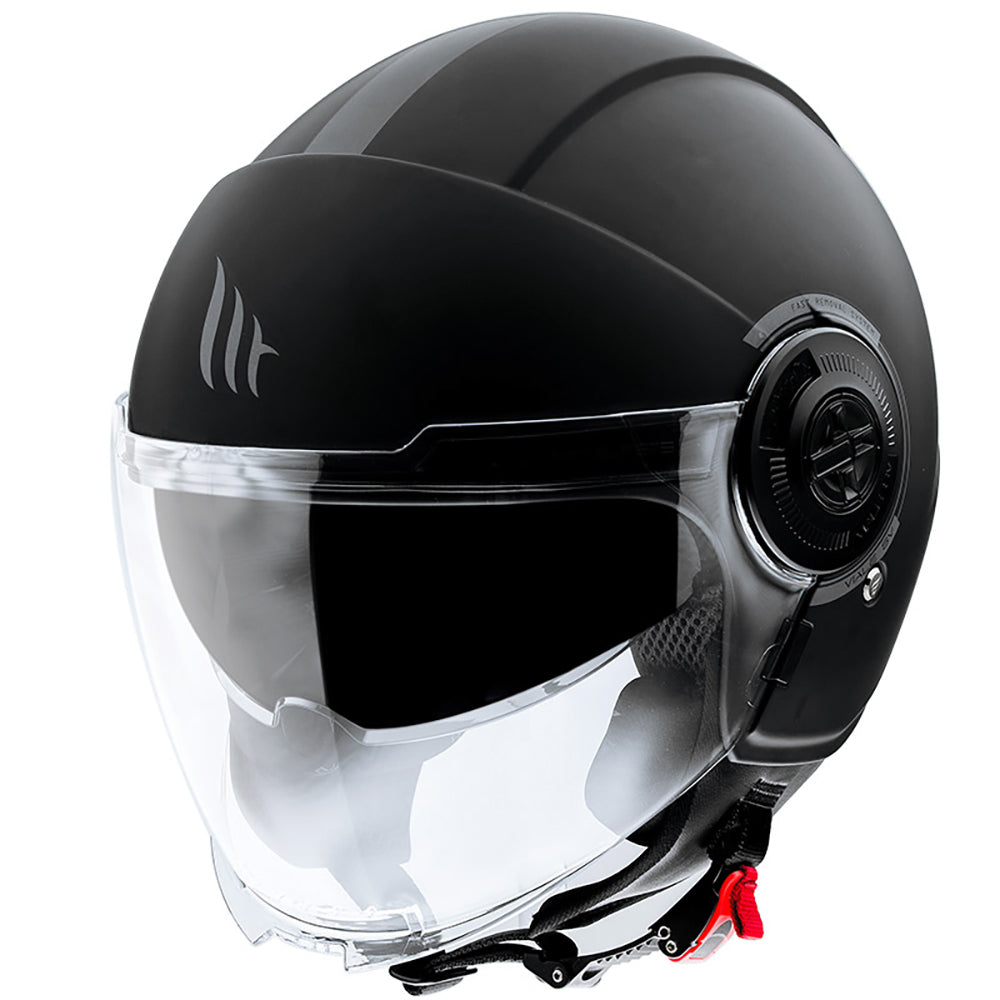 MT Viale Solid Jet Motocycle Helmets Matt Black maximomoto.uk!