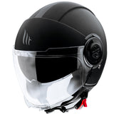 MT Viale Solid Jet Motocycle Helmets Matt Black maximomoto.uk!