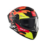 MT Thunder 4 SV Yamanaka Full Face Motorcycle Helmet Fluo Red
