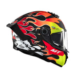 MT Thunder 4 SV Yamanaka Full Face Motorcycle Helmet Fluo Red