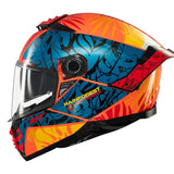MT Thunder 4 SV Rainforest Full Face Motorcycle Helmet Orange