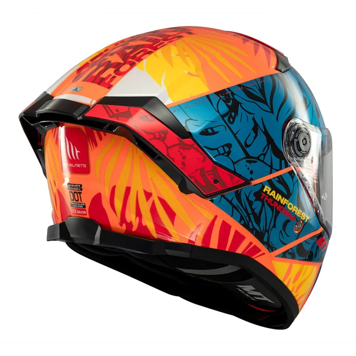 MT Thunder 4 SV Rainforest Full Face Motorcycle Helmet Orange