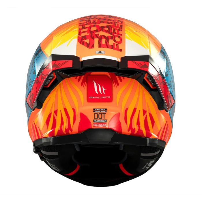 MT Thunder 4 SV Rainforest Full Face Motorcycle Helmet Orange