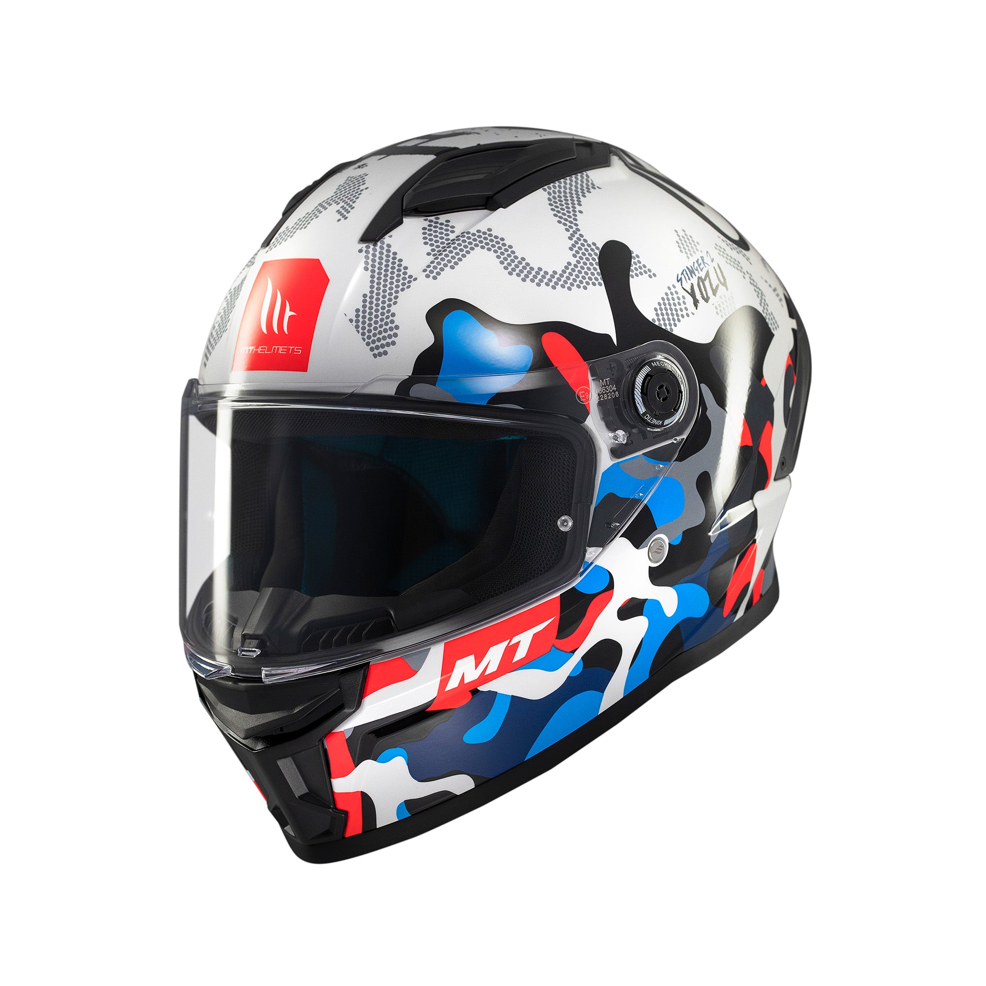 MT Stinger 2 Yozu Full Face Motorcycle Helmets Blue White maximomoto.uk!