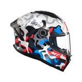 MT Stinger 2 Yozu Full Face Motorcycle Helmet Blue White