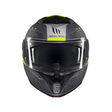 MT Atom Destiny 2 Touring Motorcycle Modular Helmets Black Fluo