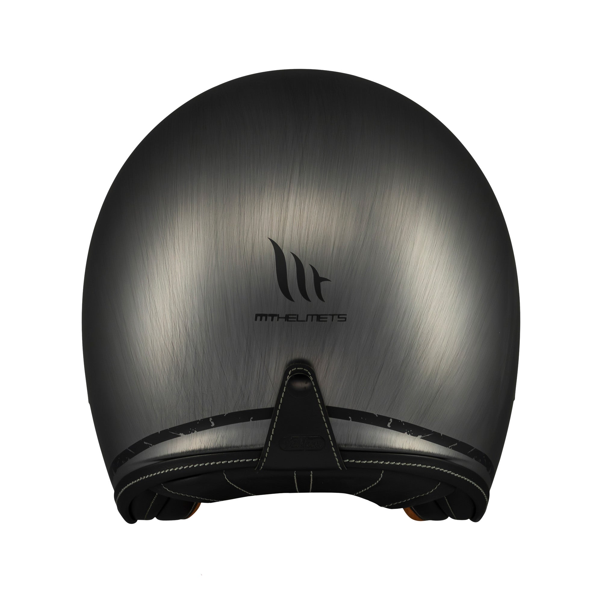 MT Le Mans 2 SV S Scratched Chrome Jet Motorcycle Helmets Grey