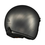 MT Le Mans 2 SV S Scratched Chrome Jet Motorcycle Helmets Grey