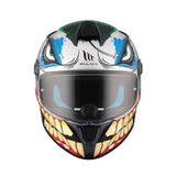 MT Targo S Joke Sports Motorcycle Full Face Helmet Gloss White Red Yellow