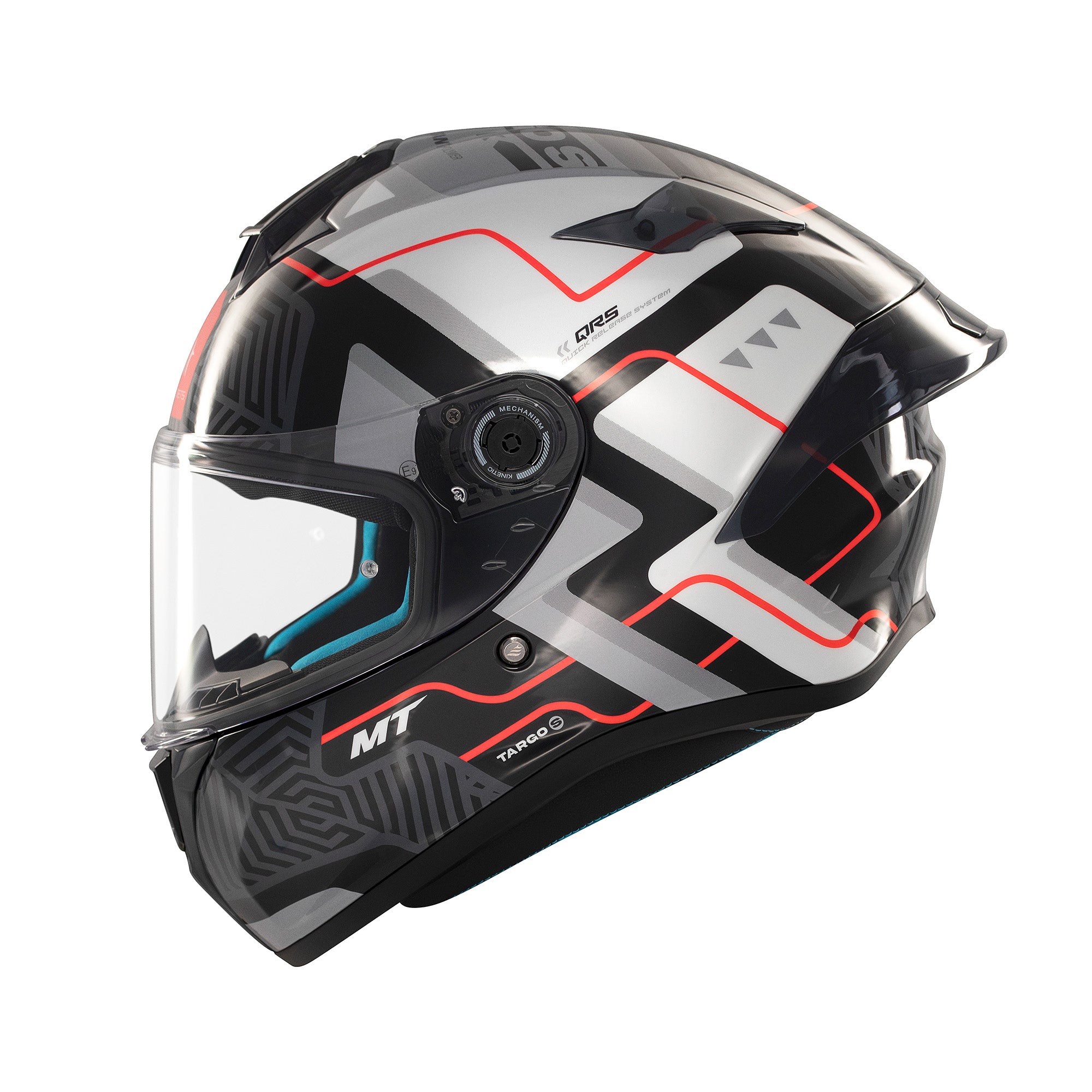 MT Targo S Brik Sports Motercycle Helmets Black White maximomoto.uk!