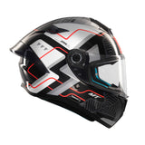 MT Targo S Brik Sports Motorcycle Full Face Helmet Black White
