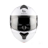MT Genesis SV Solid A0 Modular Motorcycle Helmet Glossy White