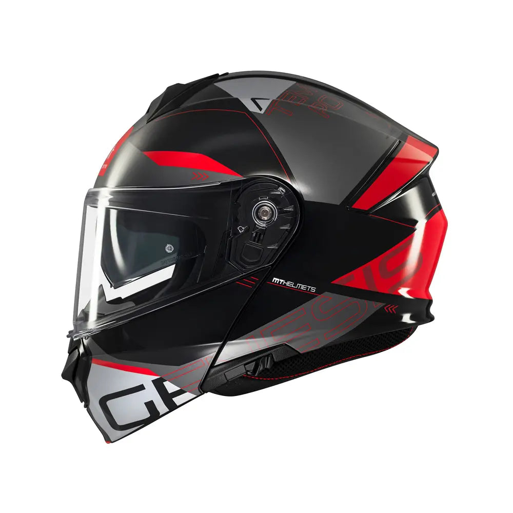 MT Genesis Atempo Modular motorcycle Helmets Red maximomoto.uk!