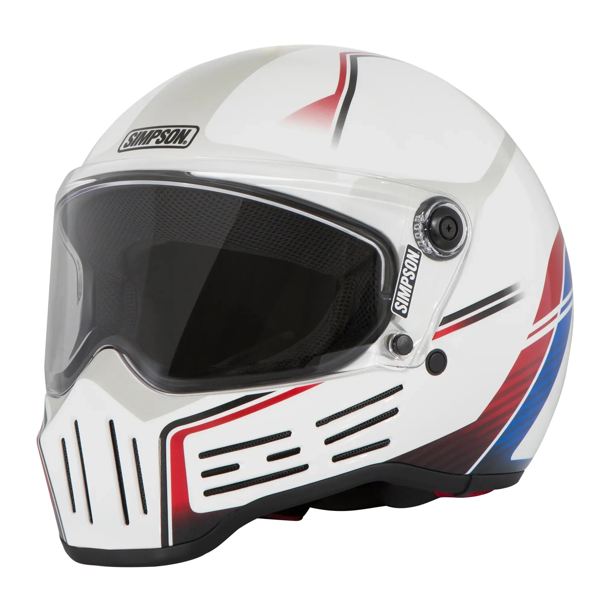 Simpson M30 Lifter Motorcycle Full Face Helmet White