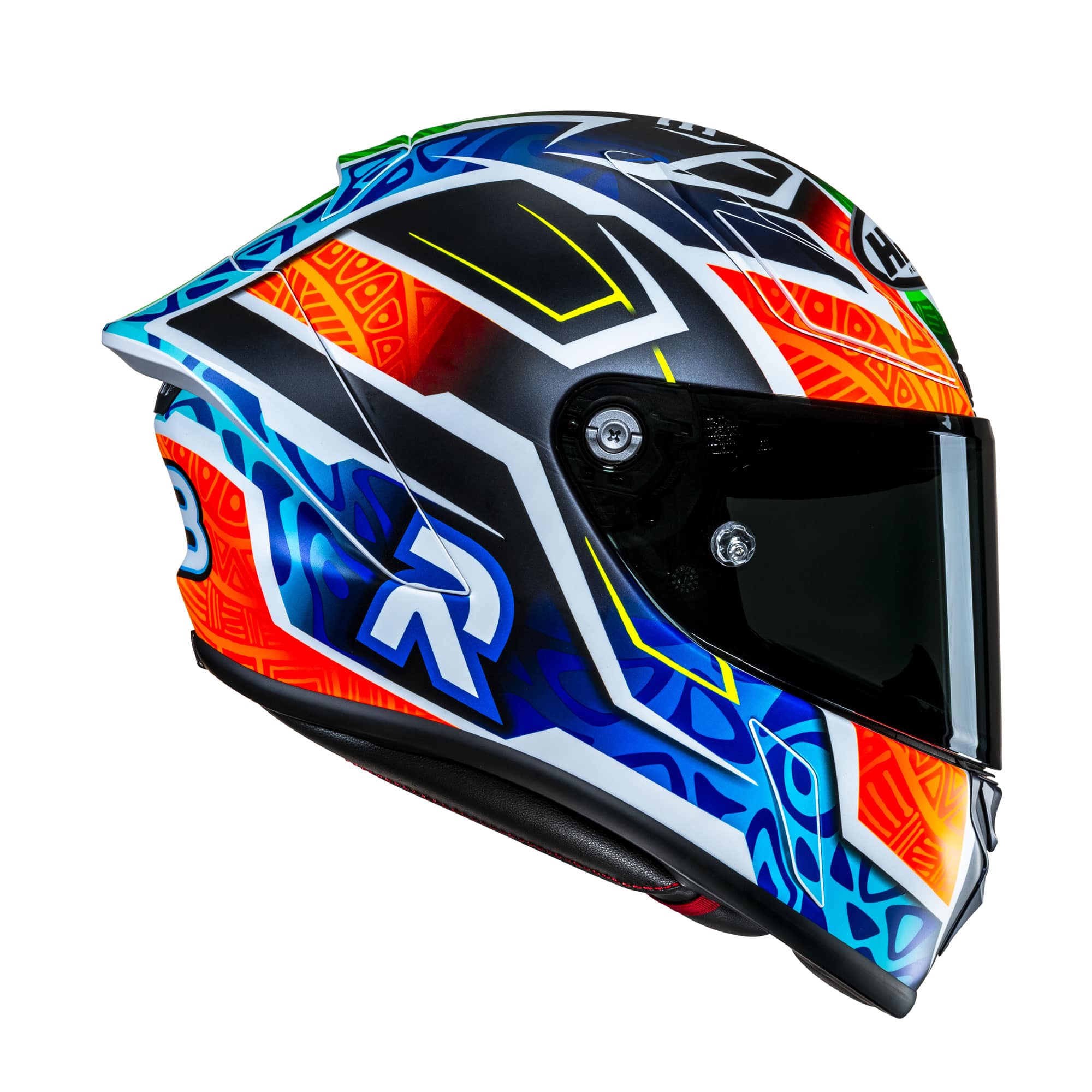 HJC RPHA 1 Binder Replica Motorcycle Helmet Blue/Orange