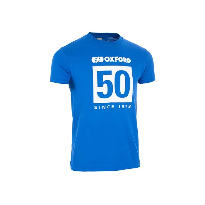 Oxford 50th Anniversary motorcycle Cotton T-Shirt Blue