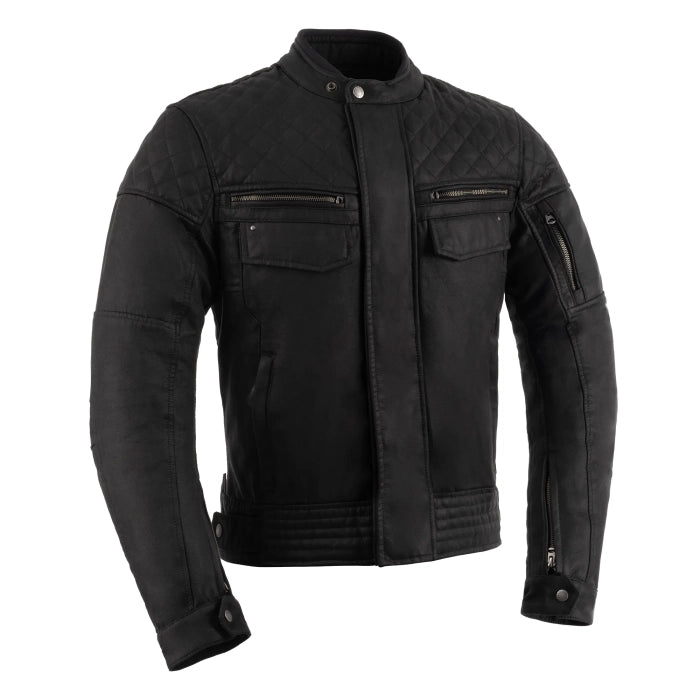Oxford Hardy 2.0 Wax Men’s Motorcycle Jacket Black maximomoto.uk!
