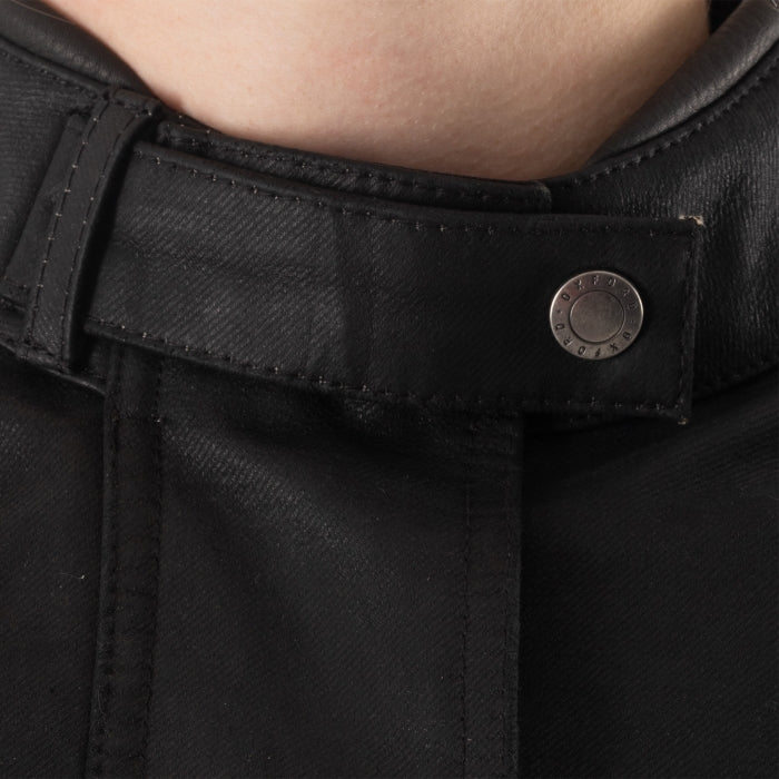 Oxford Sterling Dry2Dry Women’s Wax Cotton Motorcycle Jackets Black