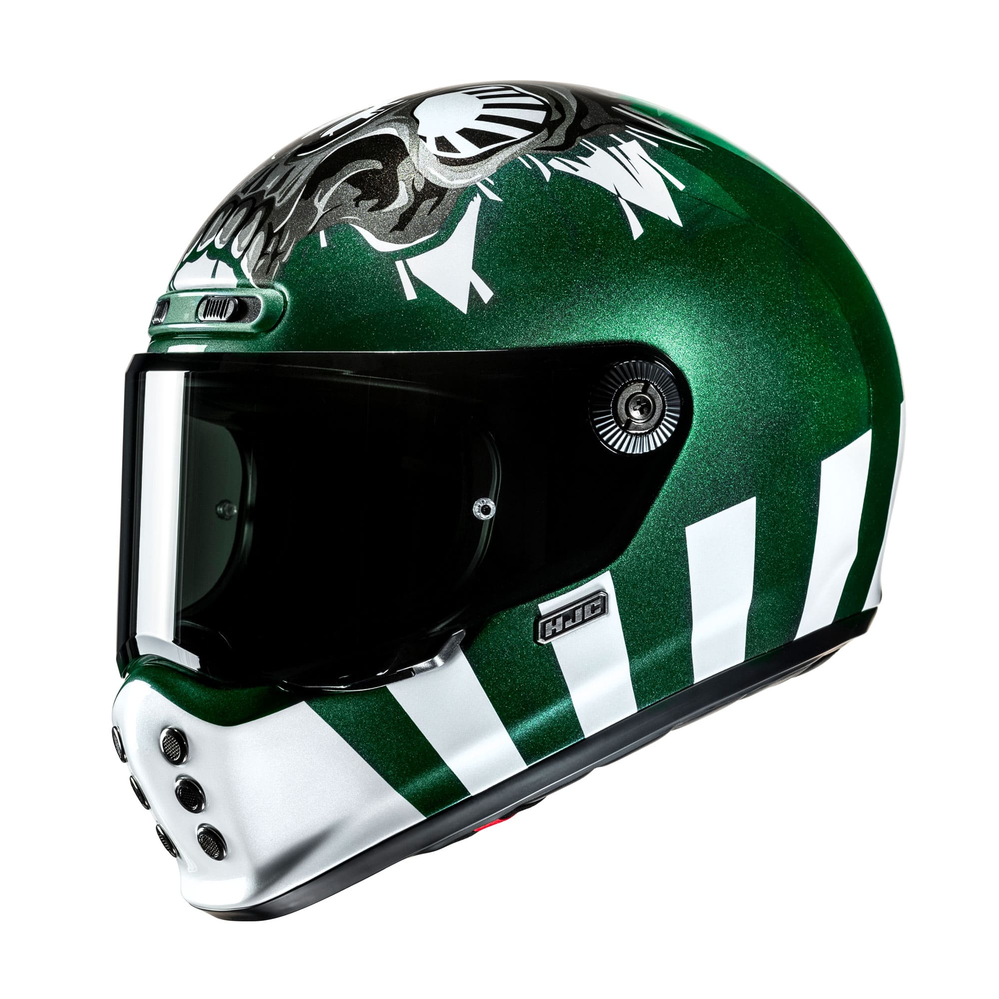 HJC V10 Full-Face Motorcycle Helmet – Crania-Green
