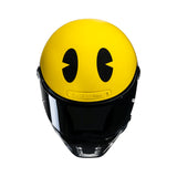 HJC V10 PAC Man Retro Motorcycle Helmet Yellow ECE 22.06