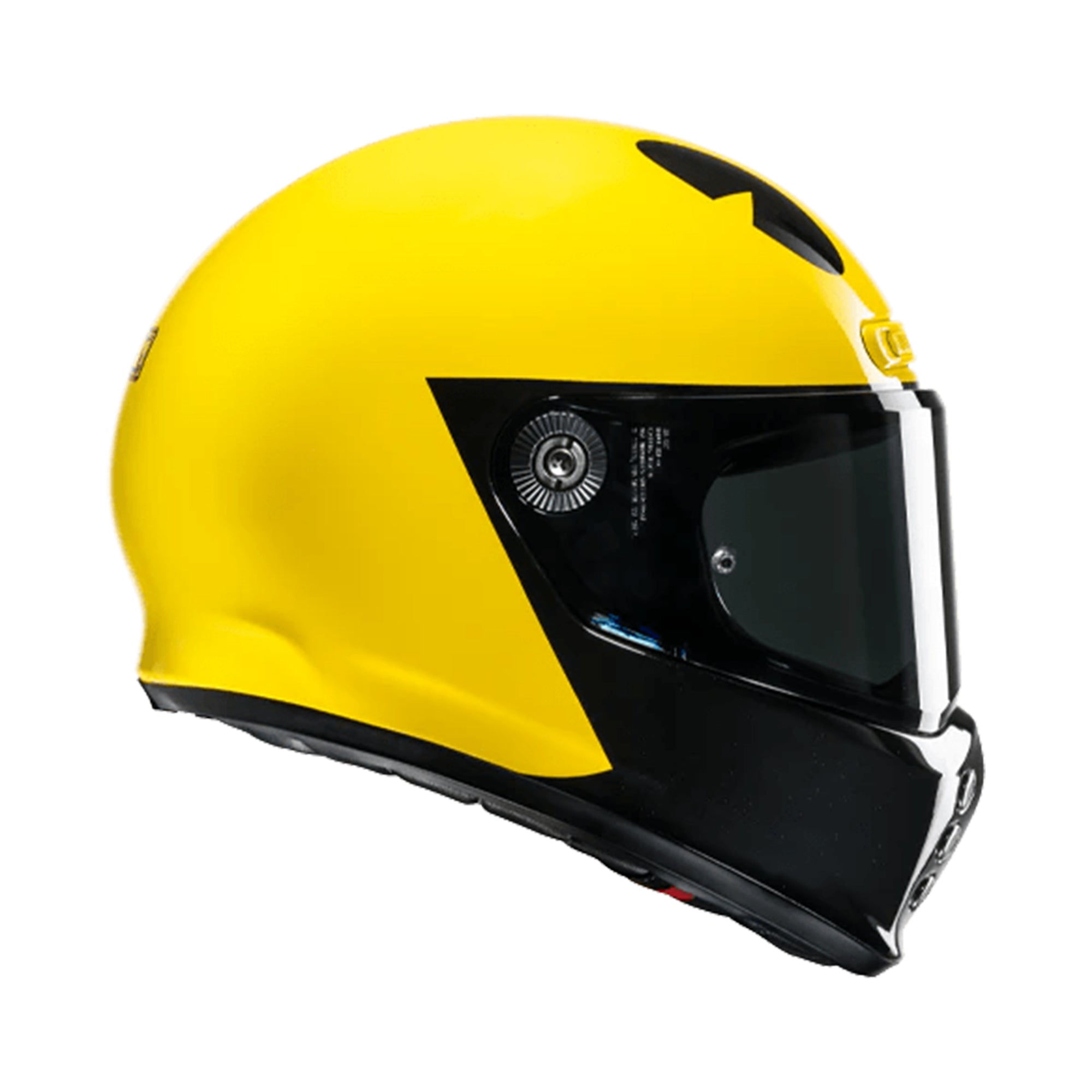 HJC V10 PAC Man Retro Motorcycle Helmet Yellow ECE 22.06