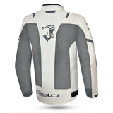 bela mesh pro man textile jacket ice and gray back side view