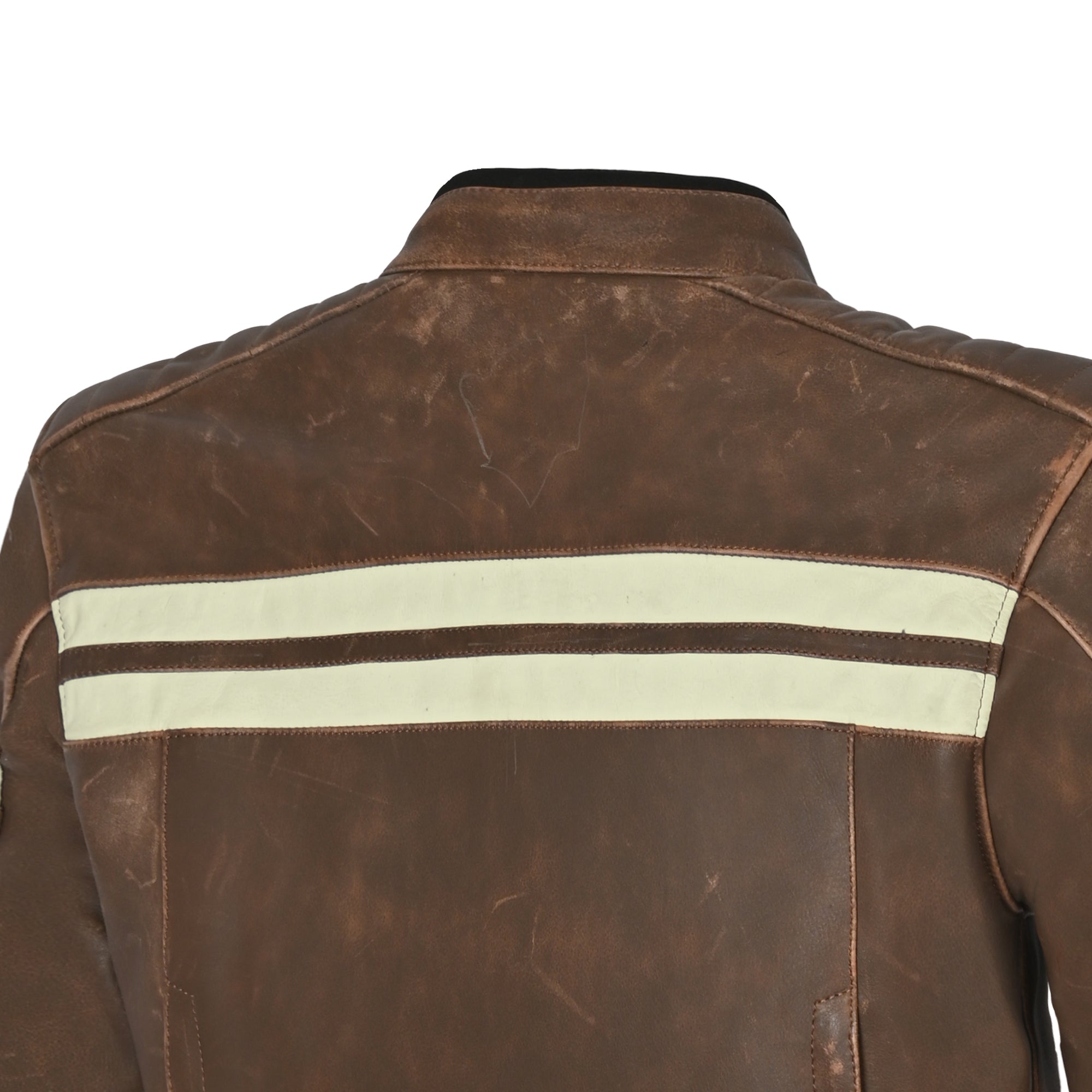 Bela Stark - Leather Jacket - Vintage Brown Beige MaximomotoUK