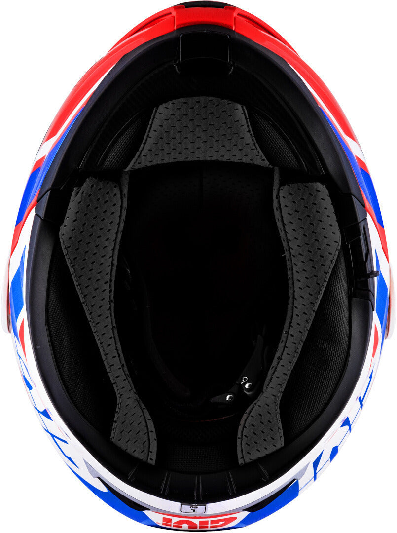 GIVI HX33 - Glossy White Red Blue MaximomotoUK