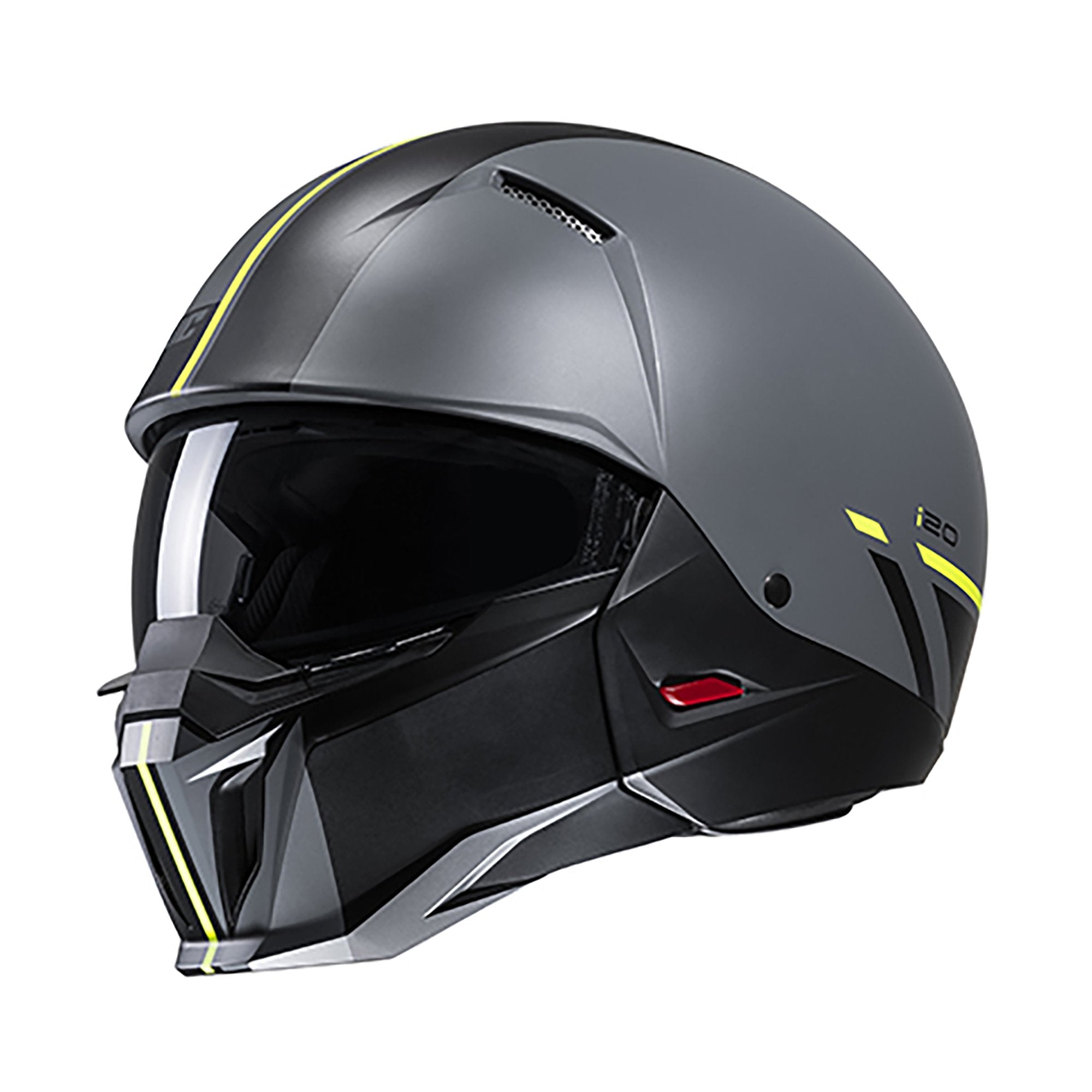 HJC I20 BATOL MC3HSF MOTORBIKE OPEN FACE HELMETS BLACK YELLOW
