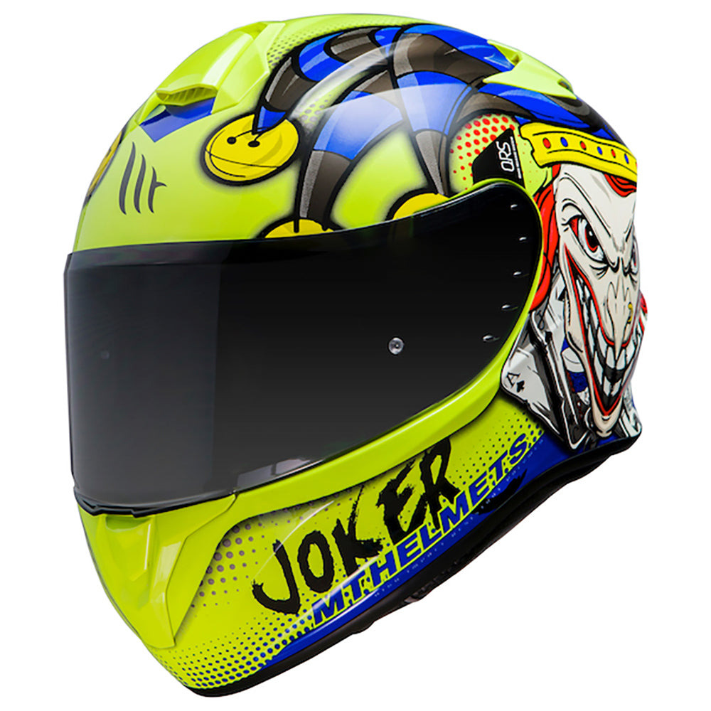 MT Targo Joker Blue & Fluo Yellow - Full Face Helmet MaximomotoUK