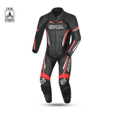 shua infinity 1 pc motorcycle racing leather suit black red