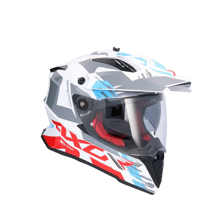 AXOR X-CROSS D/V X1 HELMET WHITE RED BLUE